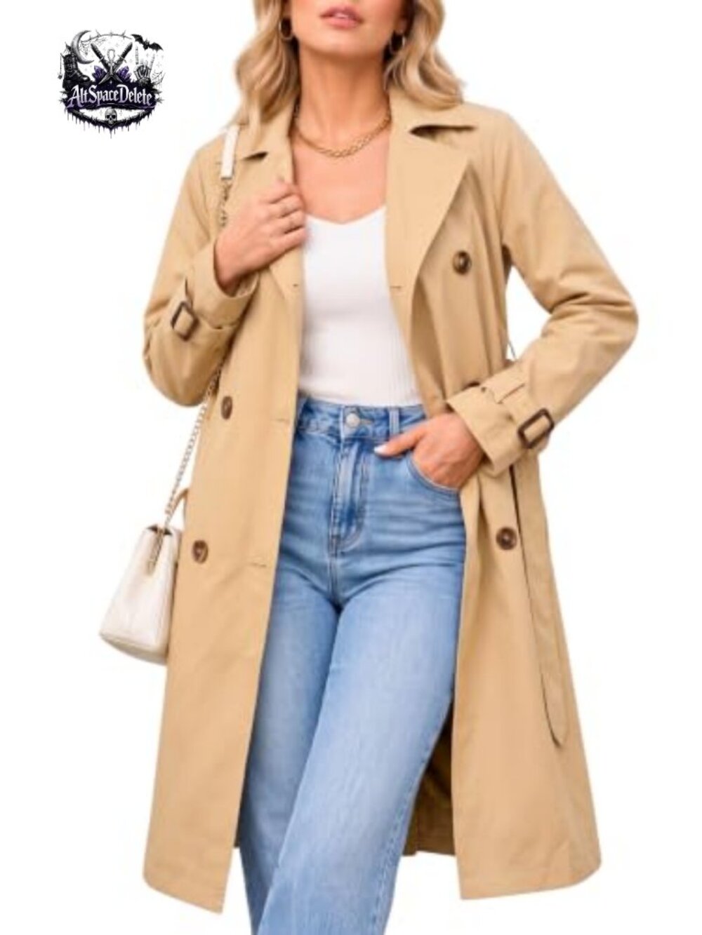 Steve Madden Long Oversized Lapel Trench Coat Fall Layer